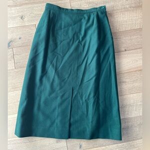Pendleton green pencil skirt size 10 100% wool